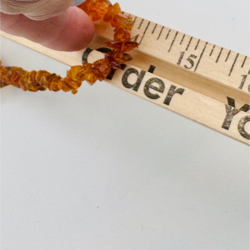 Vintage‎ Natural Baltic Amber Chunky Chip Necklace Graduated Cognac Honey 30in - Picture 6 of 14